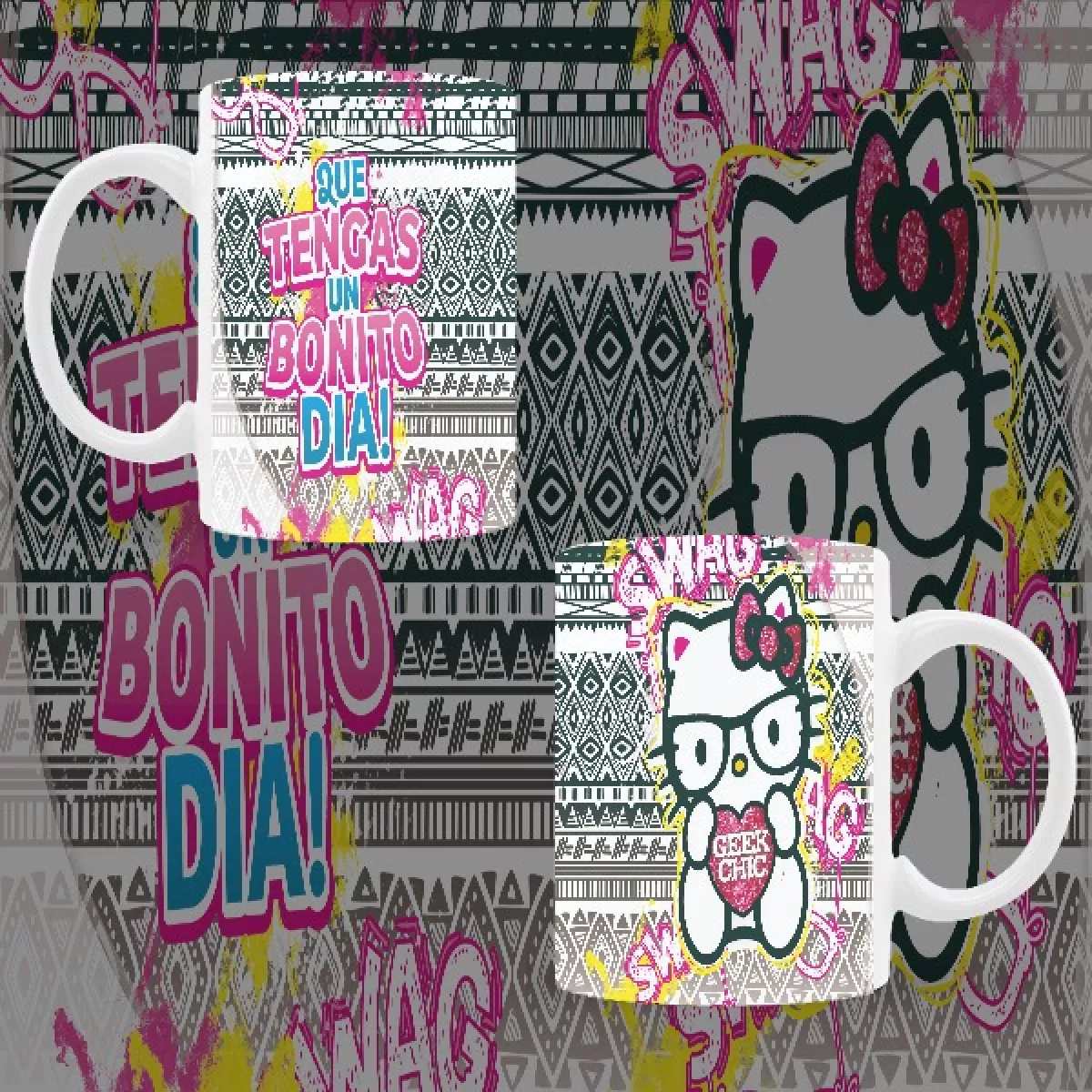 vectores plantilas CARICATURA,HELLO KITTY,