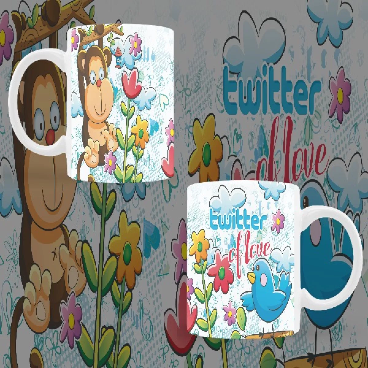 vectores plantilas MONO,AMOR,FRASE,