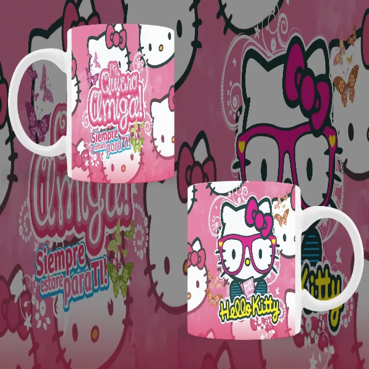 vectores plantilas CARICATURA,HELLO KITTY,
