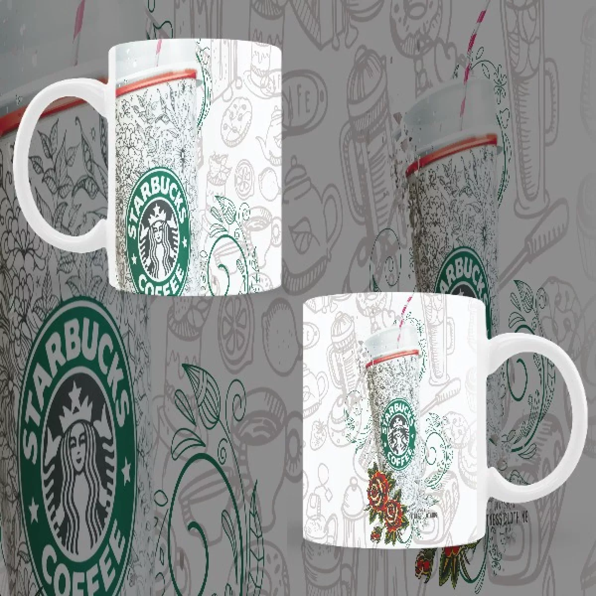 vectores plantilas CAFE,STARBUCKS,