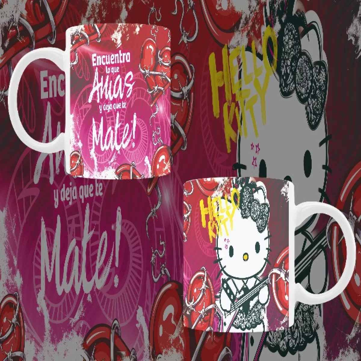 vectores plantilas CARICATURA,HELLO KITTY,