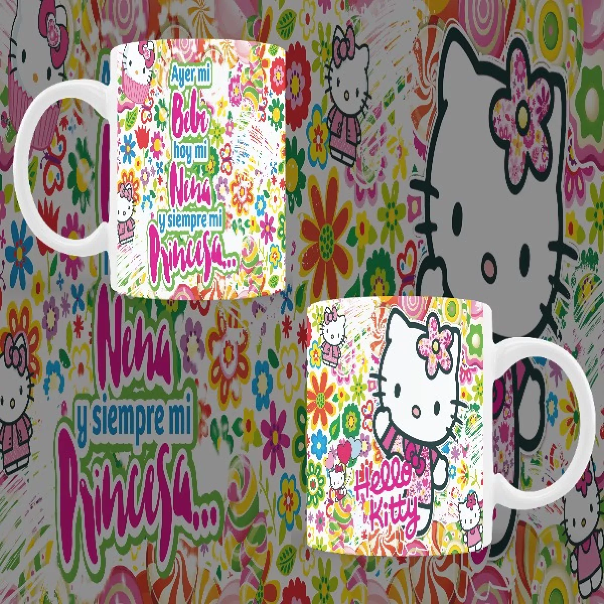 vectores plantilas CARICATURA,HELLO KITTY,